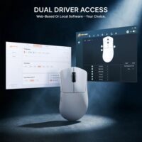 ATTACK SHARK V8 Ultra-Light Ergonomic Wireless Gaming Mouse - White - Image 2