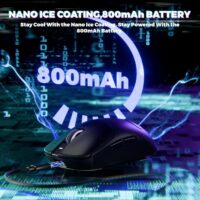 ATTACK SHARK X8 Ultimate Wireless Gaming Mouse, 55g Ultra-Lightweight BT/2.4GHz Wireless/Wired Mouse, 8K Polling Rate, PixArt PAW3950MAX Sensor, 42000 DPI, Tape, 800mAh Battery,Gamer Mice for PC/Mac (White) - Image 7