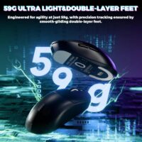 ATTACK SHARK X8 Ultimate Wireless Gaming Mouse, 55g Ultra-Lightweight BT/2.4GHz Wireless/Wired Mouse, 8K Polling Rate, PixArt PAW3950MAX Sensor, 42000 DPI, Tape, 800mAh Battery,Gamer Mice for PC/Mac (White) - Image 5