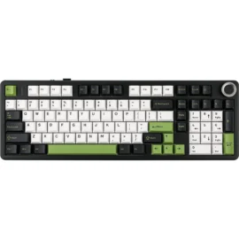 AULA F99 PRO Gasket-Mounted Triple-Mode Mechanical Keyboard Black Gray Green Gray Wood Switches
