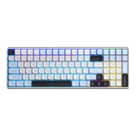 AULA S100 PRO Tri-Mode Mechanical Gaming Keyboard Light Blue White Black Brown Switches