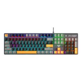 AULA S500 Wired RGB Mechanical Gaming Keyboard Black Gray Yellow - Blue Switches