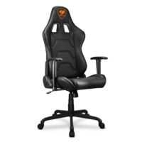 Cougar Armor Elite Ergonomic Gaming Chair – Steel Frame, 160° Recline, 2D Armrests, Lumbar & Head Support, Premium PVC Leather (Black) - Image 2