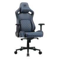 Cougar Defensor S Ergonomic Gaming Chair – Navy Blue, Adaptive Lumbar Support, 4D Armrests, Magnetic Head Pillow & Premium PVC Leather - Image 2