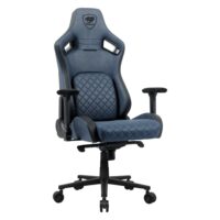Cougar Defensor S Ergonomic Gaming Chair – Navy Blue, Adaptive Lumbar Support, 4D Armrests, Magnetic Head Pillow & Premium PVC Leather - Image 5