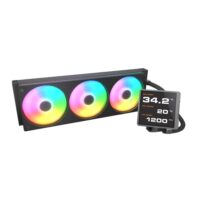 Cougar Poseidon Vistek Pro ARGB 360 AIO Liquid CPU Cooler - Black - Image 2