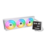 Cougar Poseidon Vistek Pro ARGB 360 AIO Liquid CPU Cooler - White - Image 2
