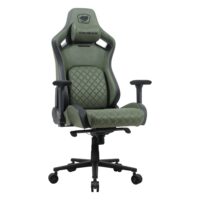 Cougar Defensor S Ergonomic Gaming Chair – Army Green, Adaptive Lumbar Support, 4D Armrests, Magnetic Head Pillow & Premium PVC Leather - Image 2