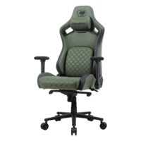 Cougar Defensor S Ergonomic Gaming Chair – Army Green, Adaptive Lumbar Support, 4D Armrests, Magnetic Head Pillow & Premium PVC Leather - Image 4