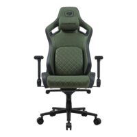 Cougar Defensor S Ergonomic Gaming Chair – Army Green, Adaptive Lumbar Support, 4D Armrests, Magnetic Head Pillow & Premium PVC Leather