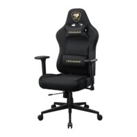 Cougar Pryme Premium Ergonomic Gaming Chair – Linen Fabric Adjustable Seat Depth, Head & Lumbar Pillow - Gold F - Image 3