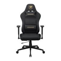 Cougar Pryme Premium Ergonomic Gaming Chair – Linen Fabric Adjustable Seat Depth, Head & Lumbar Pillow - Gold F