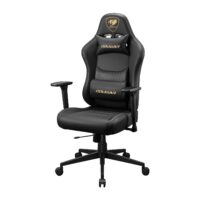 Cougar Pryme Premium Ergonomic Gaming Chair – PVC Leather Adjustable Seat Depth, Head & Lumbar Pillow - Gold - Image 3