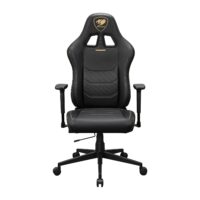 Cougar Pryme Premium Ergonomic Gaming Chair – PVC Leather Adjustable Seat Depth, Head & Lumbar Pillow - Gold - Image 7