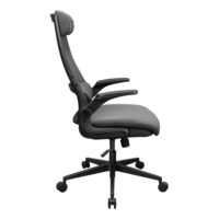 Cougar STRYDER Chair, Imitation Linen Material, Adjustable Headrest, Multi-Density Foam Seat, Ergonomically Contoured Lumbar Zone, Class 4 Gas Lift Cylinder, Gray - Image 4