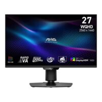 MSI MAG 274QPF X30MV 27-inch 2560 x 1440 (QHD) Gaming Monitor 300Hz VA Mini LED Adaptive-Sync HDMI DisplayPort VESA Mountable Tilt Height Adjustable Speaker 0.5ms Black