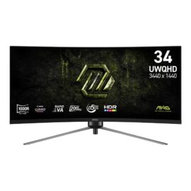 MSI MAG 345CQRF E20 Gaming onitor 3440x1440 (UWQHD) Panel 200Hz Refresh Rate 0.5ms (GtG, Min) Response time
