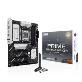ASUS PRIME B850-PLUS WIFI-CSM ATX Motherboard – AMD B850, AM5, DDR5, PCIe 5.0, WiFi 6E, 2.5Gb LAN, Triple M.2, BIOS FlashBack