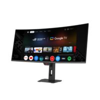ASUS ROG Strix OLED XG34WCDMTG 34" Curved WQHD QD-OLED Smart Gaming Monitor – 240Hz, 0.03ms, Google TV, Dolby Vision, USB-C 90W, HDMI 2.1 - Image 2