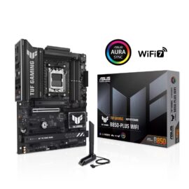 ASUS TUF Gaming B850-PLUS WIFI AMD ATX Motherboard – AM5, DDR5, PCIe 5.0, WiFi 7, USB4, 2.5Gb Ethernet