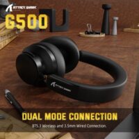 ATTACK SHARK G500 Ultra-Light Dual-Mode Gaming Headset - Black - Image 9