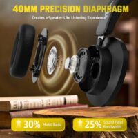 ATTACK SHARK G500 Ultra-Light Dual-Mode Gaming Headset - Black - Image 7