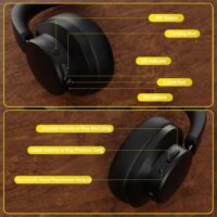ATTACK SHARK G500 Ultra-Light Dual-Mode Gaming Headset - Black - Image 3