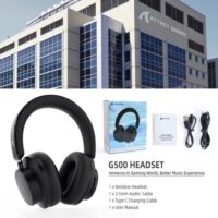 ATTACK SHARK G500 Ultra-Light Dual-Mode Gaming Headset - Black - Image 10