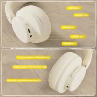 ATTACK SHARK G500 Ultra-Light Dual-Mode Gaming Headset - White - Image 4