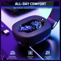 ATTACK SHARK L80 PRO Wireless Gaming Headset - Black - Image 5