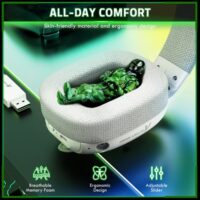 ATTACK SHARK L80 PRO Wireless Gaming Headset - White - Image 5