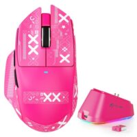ATTACK SHARK V6 Ultra-Light Tri-Mode Gaming Mouse - Red - Image 2