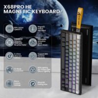 ATTACK SHARK X68PRO HE Wireless Rapid Trigger Keyboard Magnetic Switch - Moonlit Night - Image 2
