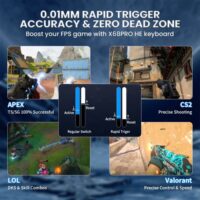 ATTACK SHARK X68PRO HE Wireless Rapid Trigger Keyboard Magnetic Switch - Moonlit Night - Image 9