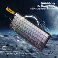 ATTACK SHARK X68PRO HE Wireless Rapid Trigger Keyboard Magnetic Switch - Moonlit Night - Image 7