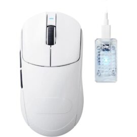 ATTACK SHARK X8 Ultimate Wireless Gaming Mouse, 55g Ultra-Lightweight BT/2.4GHz Wireless/Wired Mouse, 8K Polling Rate, PixArt PAW3950MAX Sensor, 42000 DPI, Tape, 800mAh Battery,Gamer Mice for PC/Mac (White)