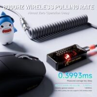 ATTACK SHARK X8 Ultra 8KHz Wireless Gaming Mouse With C06 Ultra Cable - Black - Image 7