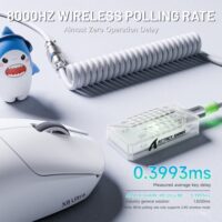 ATTACK SHARK X8 Ultra 8KHz Wireless Gaming Mouse With C06 Ultra Cable - White - Image 8