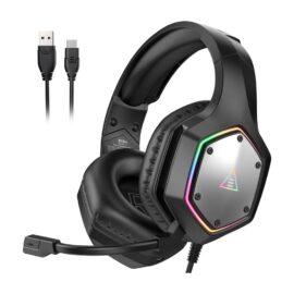 EKSA E1000 V2 RGB Wired Gaming Headset – 7.1 Virtual Surround Sound, 50mm Drivers, USB-A & USB-C, RGB Lighting, Noise-Cancelling Microphone