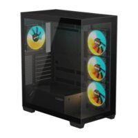 GIGABYTE C500 Panoramic SteaICE Mid Tower Gaming Case - Black - Image 5