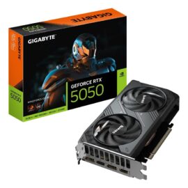 GIGABYTE GeForce RTX™ 5050 WINDFORCE OC 8G Graphics Card – 8GB GDDR6, PCIe 5.0, WINDFORCE Dual-Fan Cooling, DLSS 4.5, DisplayPort 2.1b, HDMI 2.1b
