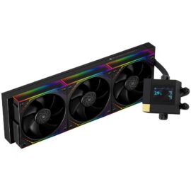 Thermalright Core Matrix 360 Vision ARGB Black AIO Liquid CPU Cooler – 360mm Radiator, 3.95" IPS LCD Display, 3×120mm PWM ARGB Fans