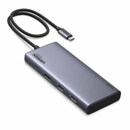 UGREEN 35625 8-in-1 USB-C Docking Station – Triple 4K Display, Dual HDMI, DisplayPort, 10Gbps USB 3.2, 100W Power Delivery