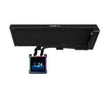 LIAN LI HydroShift II LCD-S 360N Black AIO Liquid CPU Cooler  | 3.4" IPS LCD | 480×480 | 360mm Radiator | 3200RPM Pump | Fanless | LGA1851/LGA1700 | AM5/AM4