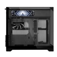 LIAN LI O11 VISION-M Black Micro-ATX PC Case | Dual-Chamber | 3-Sided Tempered Glass | 360mm AIO Support | 410mm GPU Clearance | 140mm Fan Included | USB-C - Image 4