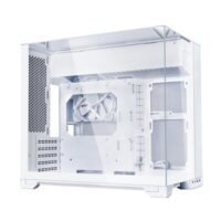 LIAN LI O11 VISION-M White Micro-ATX PC Case | Dual-Chamber | 3-Sided Tempered Glass | 360mm AIO Support | 410mm GPU Clearance | 140mm Fan Included | USB-C