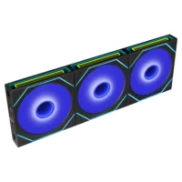 LIAN LI UNI FAN SL-INF FLEX 3-Pack 120mm Reverse Blade ARGB Black Case Fans | 2200RPM | 65.7 CFM | 2.85mmH₂O | L-Wireless Controller | Infinity Mirror RGB
