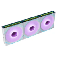 LIAN LI UNI FAN SL-INF FLEX 3-Pack 120mm Reverse Blade ARGB White Case Fans | 2200RPM | 65.7 CFM | 2.85mmH₂O | L-Wireless Controller | Infinity Mirror RGB