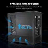 Lian Li VECTOR V150 INF Black Micro-ATX PC Case | Dual-Chamber Design | 360mm Radiator Support | UNI FAN INF Wireless | Tempered Glass Side Panel | USB-C - Image 2