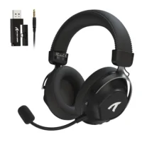 ATTACK SHARK L50 PRO Tri-Mode Wireless Gaming Headset – 7.1 Surround Sound, 53mm Drivers, AI Noise Cancelling Mic, Bluetooth 5.3 – Black